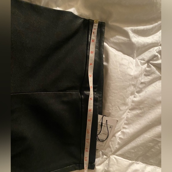 Theory Women's Urban Leather Slim Kick Pants - Black 4 - Picture 8 of 14